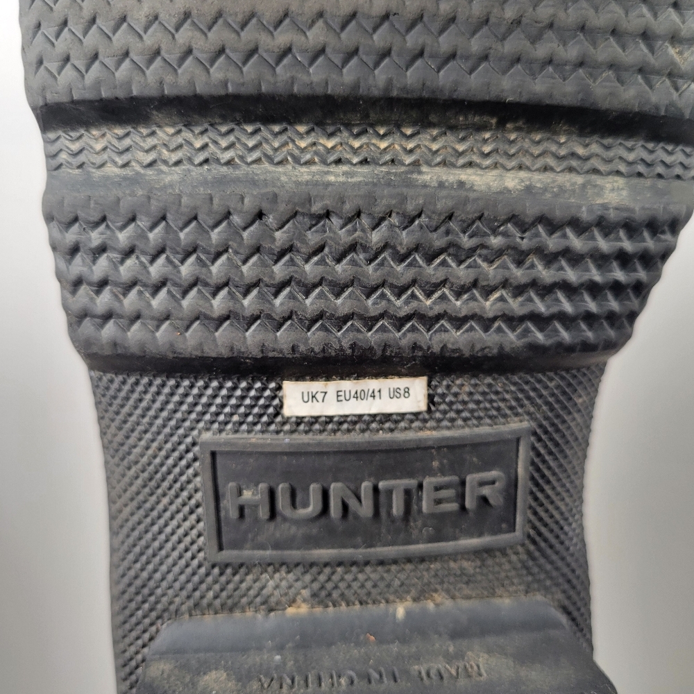 Hunter Commando Tan Canvas Lace Up Black Rubber Hiking Boots Men Sz 8 - Picture 7 of 7